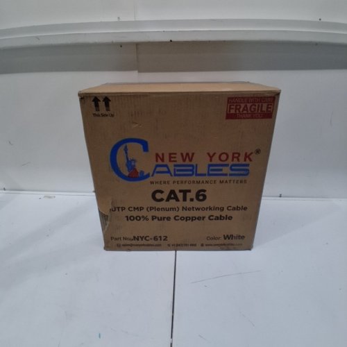 NEW YORK CABLES PLENUM NETWORKING CAT6 UTP CABLE- 1000FT - WHITE (ITEM: NYC-612) image 6