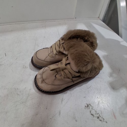 WOMENS LSLJS WINTER CASUAL WARM AND THICK COLOR NON-SLIP SNOW BOOTS- 36- BROWN image 2