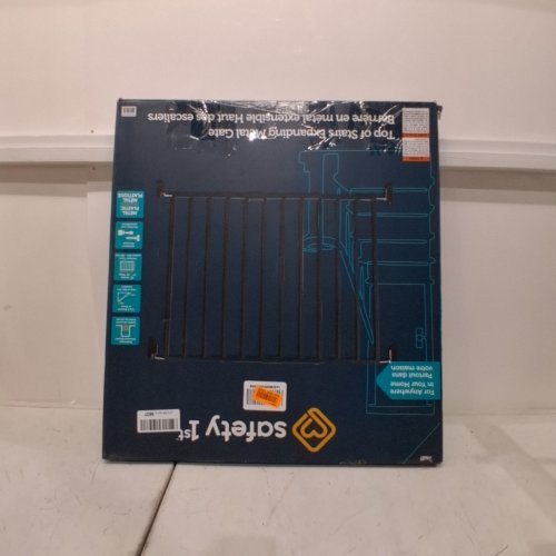 SAFETY FIRST TOP OF THE STAIRS EXPANDABLE METAL BABY GATE - 27" - 42" X 28" - BLACK (MODEL: GA090CBLKF2) image 4