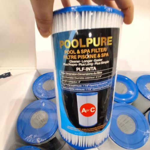 11PK POOL PURE POOL & SPA REPLACEMENT FILTERS - 4.25" X 8" - BLUE/WHITE (MODEL: PLF-INTA / PLFPRB75) image 3