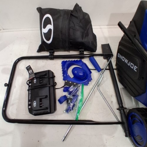 SNOWJOE 18" CORDLESS DUAL BATTERY SNOW BLOWER - 48V, 4AH, 10" CLEARING DEPTH - BLUE/BLACK (MODEL: 24V-X2-SB18) image 6
