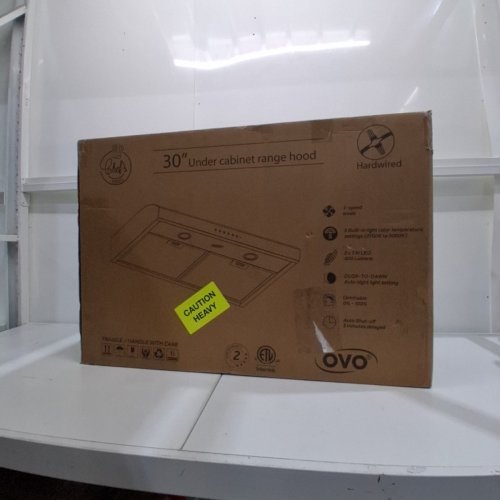 OVO UNDER CABINET RANGE HOOD VENT WITH 3-SPEED EXHAUST FAN - 700 CFM - 30" - SILVER (MODEL: OV-1003) image 2
