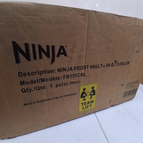 NINJA FROSTVAULT 50QT PREMIUM HEAVY-DUTY INSULATED HARD COOLER WITH DRY ZONE, INTEGRATED FRIDGE-TEMP DRY STORAGE DRAWER - LAKESHORE BLUE (MODEL: FB151CBL) image 3