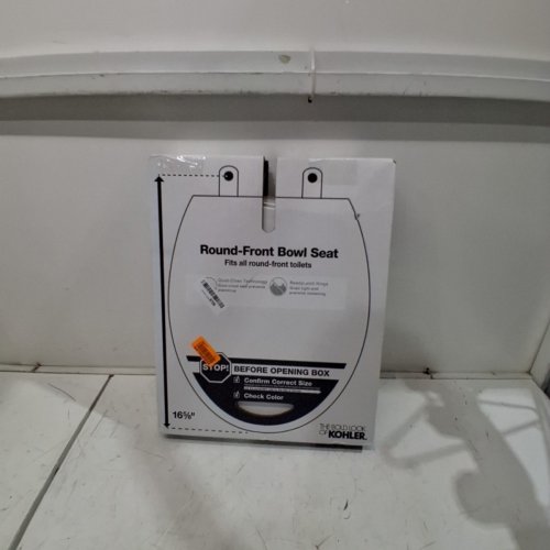 KOHLER CACHET ROUND WHITE TOILET SEAT, WITH GRIP-TIGHT BUMPERS, QUIET-CLOSE SEAT, QUICK-RELEASE HINGES, QUICK-ATTACH HARDWARE, - 16 5/8" - WHITE - (MODEL: K-4639-0) image 2
