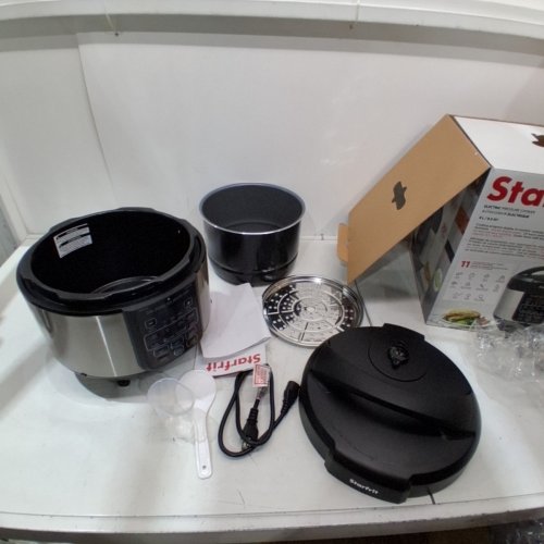 STARFRIT ELECTRIC PRESSURE COOKER - STEAM TRAY, MEASURING CUP & SPATULA- 8L CAPACITY - BLACK (MODEL: 024603) image 3