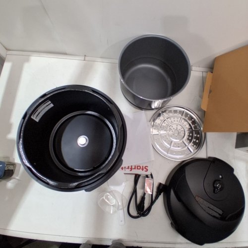 STARFRIT ELECTRIC PRESSURE COOKER - STEAM TRAY, MEASURING CUP & SPATULA- 8L CAPACITY - BLACK (MODEL: 024603) image 4