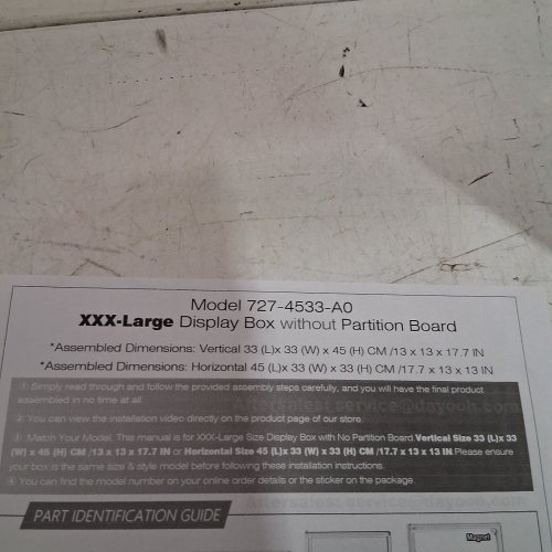 DAYOOH CLEAR DISPLAY BOX WITHOUT PARTITION BOARD - 13" X 13" X 17.7" - CLEAR (MODEL: 727-4533-A0) image 2