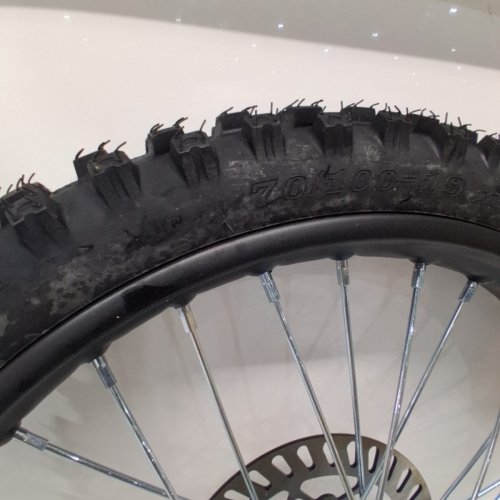 AKOZON DIRT BIKE FRONT WHEEL - 19" - 70/100-19 - BLACK / SILVER (MODEL: AKOZONZ0FC7XBODG) image 4