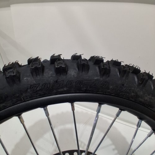 AKOZON DIRT BIKE FRONT WHEEL - 19" - 70/100-19 - BLACK / SILVER (MODEL: AKOZONZ0FC7XBODG) image 5