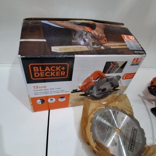 BLACK + DECKER CIRCULAR SAW WITH LASER GUIDE - 13AMP, 7-1/4" - ORANGE (MODEL: BDECS300C) image 6