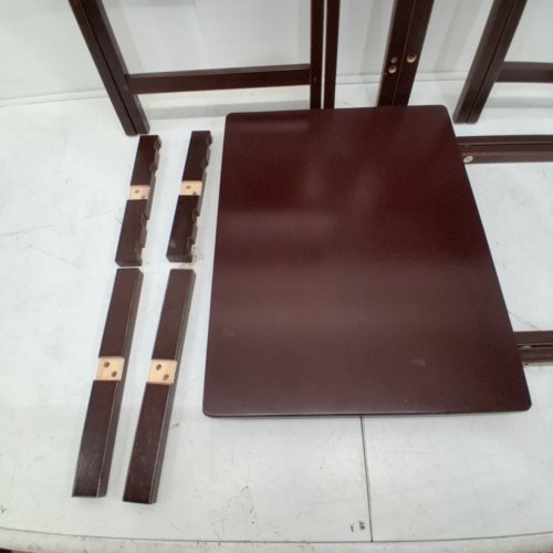 3PK AMAZON BASICS CLASSIC FOLDING TV TRAY TABLE - ESPRESSO image 4