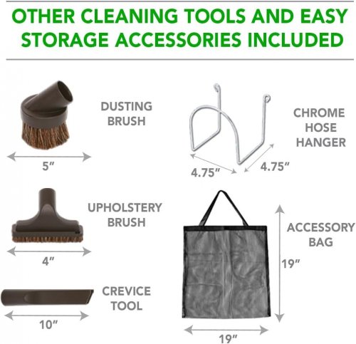 OVO CENTRAL VACUUM ACCESSORIES KIT - WITH 30FT LOW-VOLTAGE HOSE & ON/OFF SWITCH AT THE HANDLE - GREY - (MODEL: LV30DP-OVO) image 2