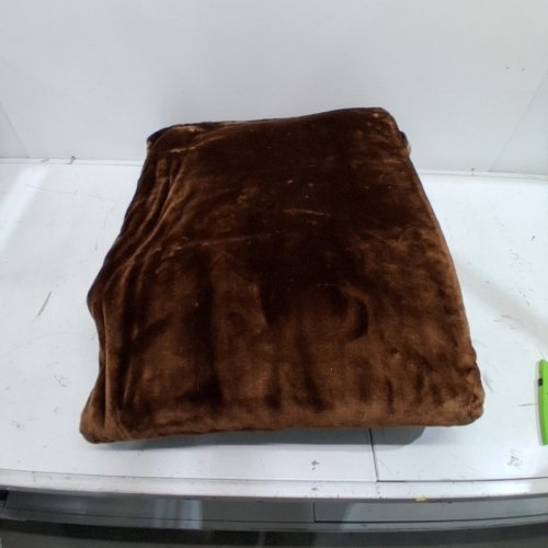 PLUSH MICROFLEECE BLANKET - QUEEN - BROWN image 4