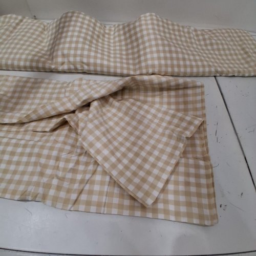 3PC NAYOROOM BOHO PLAID BEDDING SET - QUEEN - BEIGE / WHITE image 4