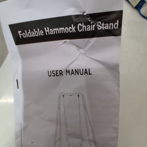 SELFLA FOLDABLE METAL HAMMOCK CHAIR STAND - 44"X70" - 300LBS MAX - BLACK (MODEL: SF-001) image 5