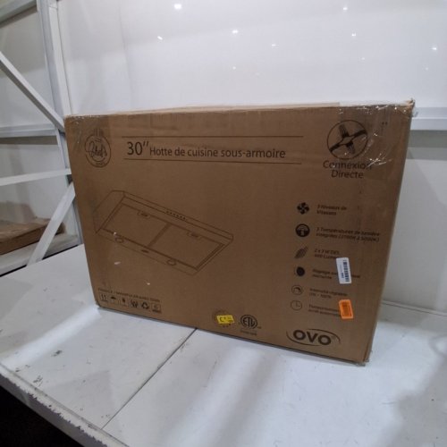 OVO UNDER CABINET RANGE HOOD VENT WITH 3-SPEED EXHAUST FAN - 30" - 700 CFM - STAINLESS (MODEL: OV-1013) image 4