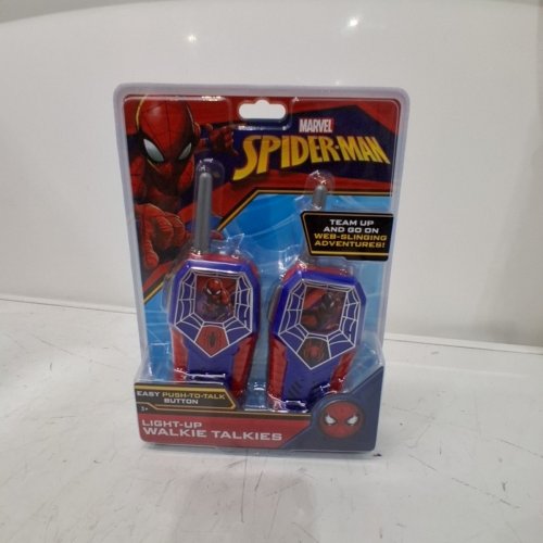 2PK SPIDERMAN LIGHT-UP TOY WALKIE TALKIES - BLUE/RED image 2