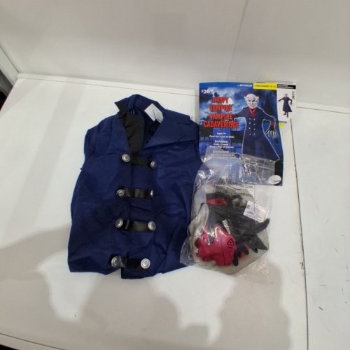4PC BOYS SEASONS CRYPT VAMPIRE COSTUME - LARGE (10/12) - WHITE/BLUE/RED image 2