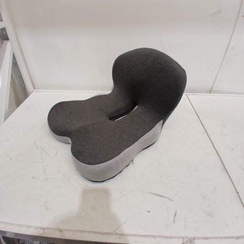 PALASHOP ORTHOPEDIC CUSHIOON SEAT WITH LUMBAR SUPPORT - 17.3" X 16.5" X 12.5" - GREY image 2