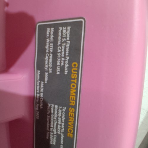 CIRCUIT FITNESS AEROBIC HIGH STEP PLATFORM - 16" X 16" X 8" - PINK AND GREY (MODEL: STEP-PINK02-2R) image 2