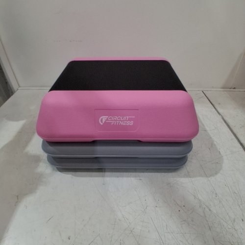 CIRCUIT FITNESS AEROBIC HIGH STEP PLATFORM - 16" X 16" X 8" - PINK AND GREY (MODEL: STEP-PINK02-2R) image 3
