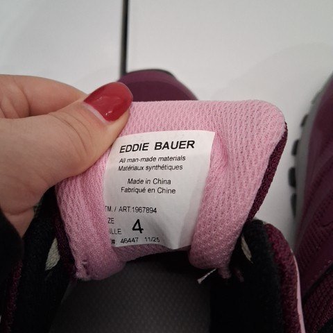 GIRL'S EDDIE BAUER HIKING SHOES - 4 - PINK (STYLE: 1967894) image 4