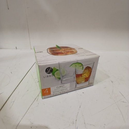 4PK LIBBEY CUBIST DOUBLE-OLD-FASHIONED GLASS - 12OZ - GLASS image 4