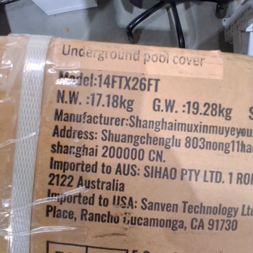 VEVOR UNDERGROUND SAFETY POOL COVER - 14FT X 26FT - GREEN / GREY (MODEL: 14FT X 26FT) image 4
