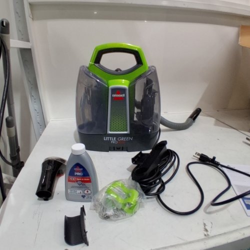 BISSELL LITTLE GREEN PORTABLE DEEP CLEANING VACUUM - 37OZ TANK MAX - GREEN/GREY (MODEL : 2513B) image 3
