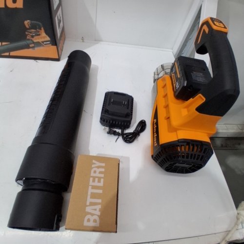 ADEDAD CORDLESS LEAF BLOWER WITH BATTERY & CHARGER - 470CFM - ORANGE/BLACK (MODEL: A200103 ) image 3