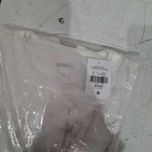 NORTHERN TRADITIONS PULL OVER SWEATER - MEDIUM PETITE - WHITE/WINTER image 2