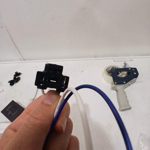 2-WIRE H1 HEADLIGHT HARNESS CONNECTOR PLUG PIGTAIL - FITS VARIOUS MODELS - BLACK, BLUE AND WHITE image 3