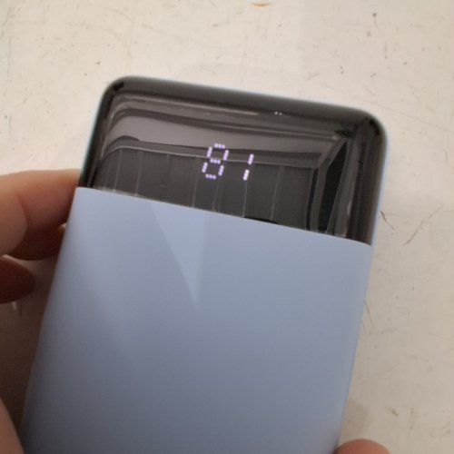 CHARMAST4-IN-1 PORTABLE COMPACT POWERBANK - WITH BUILT-IN USB-A USB-C/ LIGHTNINGMICRO USB CABLES - 10,000MAH- LED BATTERY DISPLAY - BLUE (MODEL: W1148) image 2