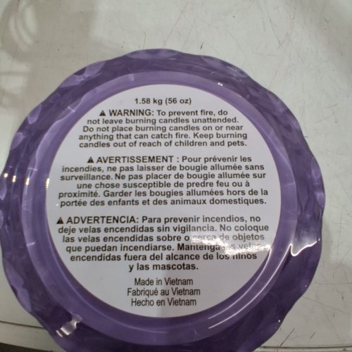 NATURE'S MARK SCENTED CANDLE - SALTED LAVENDER & PATCHOULI - 1.58 KG (56 OZ.) - PURPLE (MODEL: 1901834) image 4
