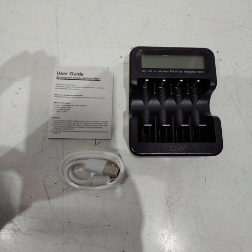 4PK CZVV RECHARGEABLE AA BATTERIES WITH SMART LCD CHARGER - 1.5 V- 3500MWH - BLACK (MODEL: Q032) image 3