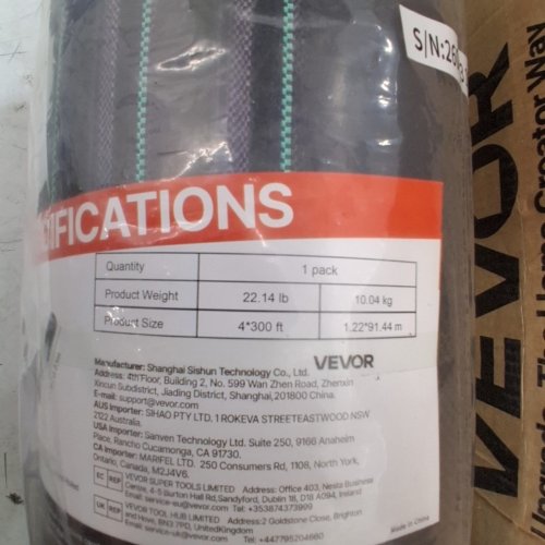 VEVOR PREMIUM WEED BARRIER, HEAVY DUTY FABRIC PLANT BARRIER, 4FT X 300FT - BLACK image 3
