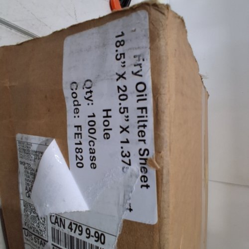 100PK WINSTON INDUSTRIES FRYER OIL PAPER FILTER - 18.5" X 20.5" X 1.375" - WHITE image 2