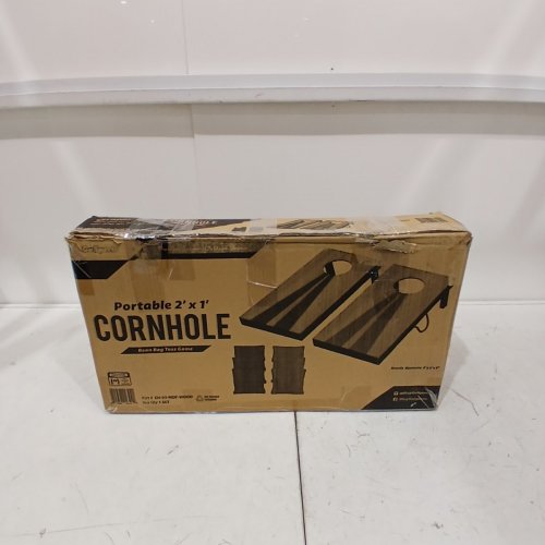 GOSPORTS PORTABLE SIZE CORNHOLE GAME SET WITH 6 BEAN BAG - 2FT X 1FT - WOOD/BLUE/RED (MODEL : CH-03-MDF-WOOD) image 4