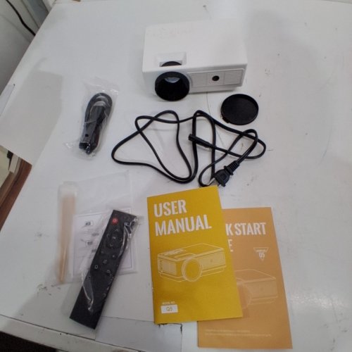 KONSOEFULY HOME THEATER PORTABLE MINI PROJECTOR - 1080P - 53W - 200" MAX - WHITE (MODEL: Q5) image 4