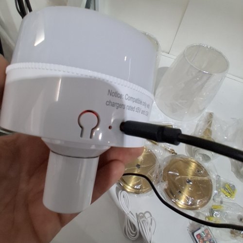 2PK DORESSHOP MODERN REMOTE CONTROL DIMMABLE RECHARGEABLE BULB RBG WALL SCONCE - GOLD/WHITE (MODEL: ‎W230001-YKBD04GD) image 2