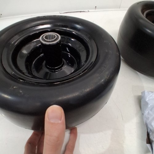 2PK LAWN MOWER TIRES WITH RIM FLAT-FREE FOR VARIOUS MODELS 11"X6.00 X 5" RIM - BLACK image 3