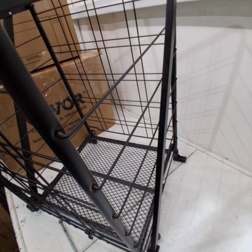 SERENELIFE COMPACT FOLDING SHOPPING/UTILITY CART WITH SWIVEL WHEELS AND REMOVABLE LINER - 110LB CAPACITY - BLACK - (MODEL: SLSPCART60) image 5