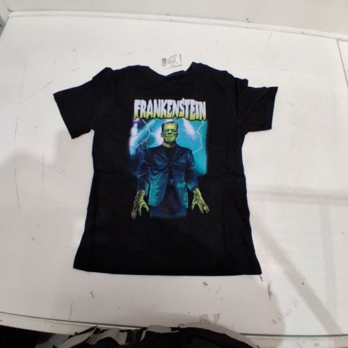 KIDS FRANKENSTEIN GRAPHIC T-SHIRT - SMALL - BLACK image 2