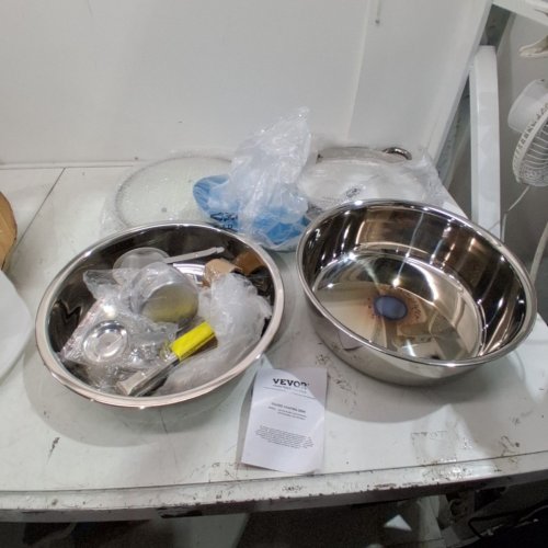 VEVOR ROUND STAINLESS STEEL CHAFING BUFFET DISH SET - SILVER - (MODEL: B0BY8C6SXK) image 2