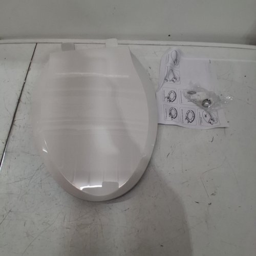 GARVEE ELONGATED SOFT CLOSE TOILET SEAT COVER / LID - 19" - WHITE (MODEL: PHO-0R8LA399) image 2