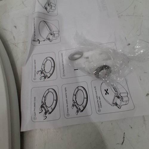 GARVEE ELONGATED SOFT CLOSE TOILET SEAT COVER / LID - 19" - WHITE (MODEL: PHO-0R8LA399) image 3