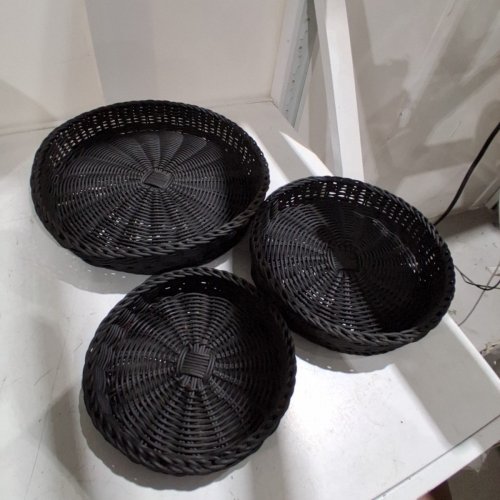 3PC NEATFREAK! HANDWOVEN TRAYS - DARK BROWN (MODEL: 1878105) image 2