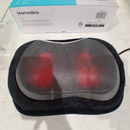 HOMEDICS 3D SHIATSU DEEP KNEADING BODY MASSAGER WITH HEAT AND 2 ROTATING HEADS - 120V - 35W - BLACK (MODEL: SP-104HA-CA) image 2