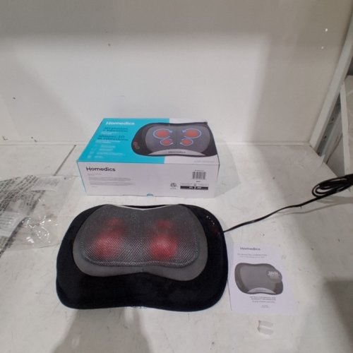 HOMEDICS 3D SHIATSU DEEP KNEADING BODY MASSAGER WITH HEAT AND 2 ROTATING HEADS - 120V - 35W - BLACK (MODEL: SP-104HA-CA) image 3