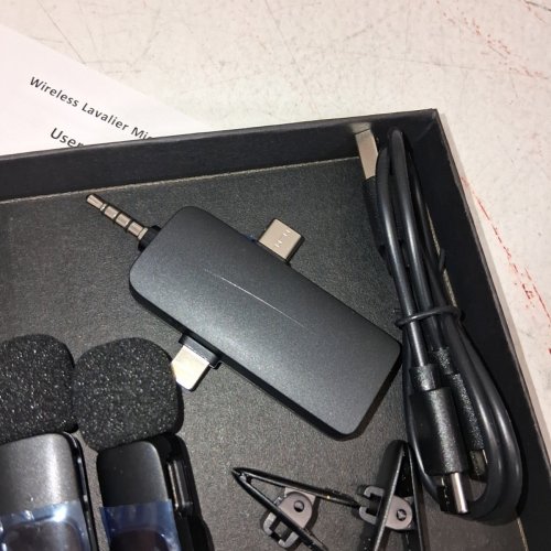 3PC WIRELESS LAVALIER MICROPHONE SET - BLACK image 4